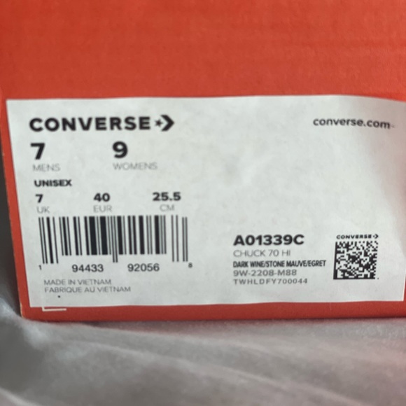 CONVERSE Chuck Taylor Fuzzy High Top Sneaker NWT - Picture 9 of 10